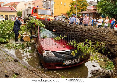 The Consequences Of The Hurricane In Uzhgorod