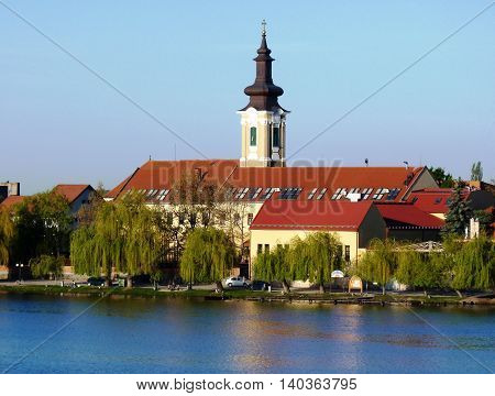 A view of Rackeve with the river Danube