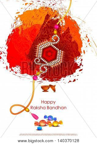 easy to edit vector illustration of Raksha bandhan background for Indian festival celebration