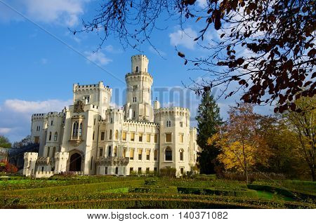 castle neogothic Hluboka nad Vltavou. Built in the thirteenth century and has undergone several renovations until now look like it.
