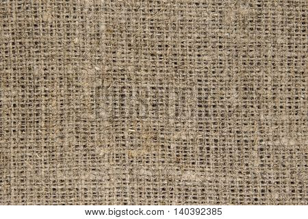 Rough brown sackcloth fiber texture background or pattern
