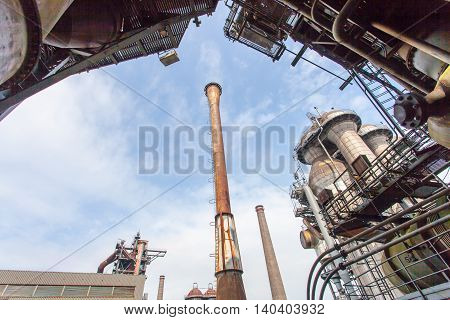 Landschaftspark Duisburg-Nord former steelworks industry monument in Duisburg Ruhr Area Germany