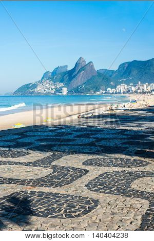 Early Morning On The Ipanema Beach, Rio De Janeiro, Brazil