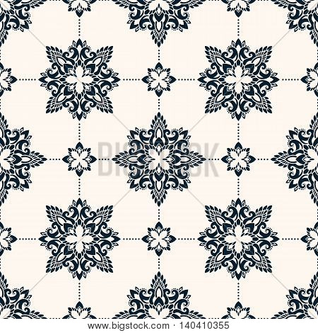 Seamless pattern based on traditional Asian elements Paisley. Boho vintage style vector background. Best motive for print on fabric or papper.