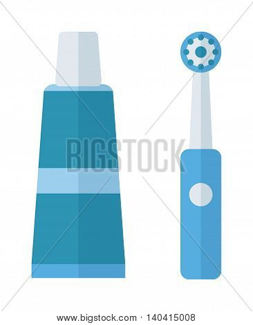 Tooth brush vector illustration. Tooth brush isolated on white background. Tooth brush vector icon illustration. Tooth brush isolated vector. Toothbrush silhouette