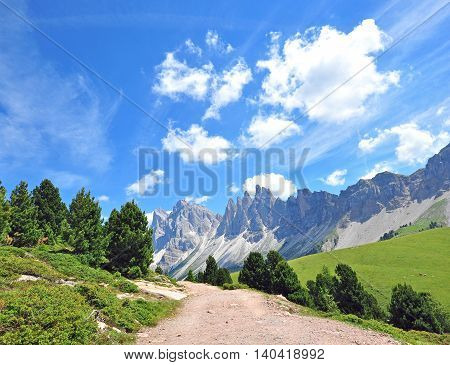 Amazing landscape in Dolomites mountains, northern Italy