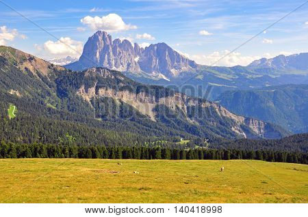 Alpine landscape in Trentino Alto Adidge northern Italy