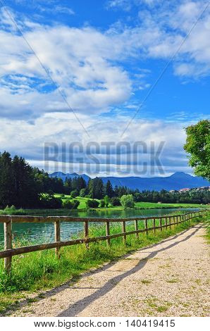 Mountain lake in Trentino Alto Adidge, Italy
