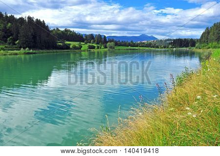 Beautiful lake in Trentino Alto Adidge, Italy