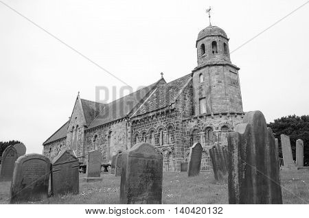 An external view of a medieval church in Leuchars