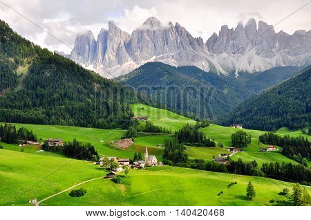 Amazing mountain landscape Trentino Alto italian Alps