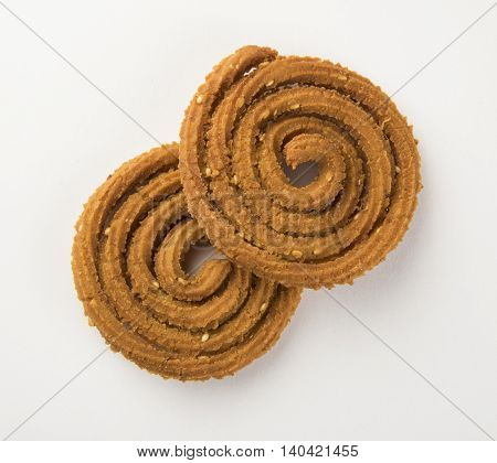 traditional indian snack chakli, chakali or murukku