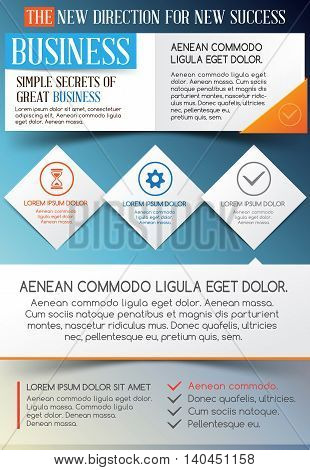 Business poster. Vector business flyer for your business.