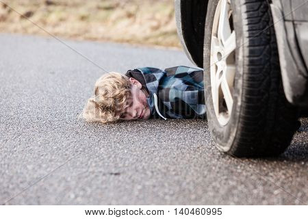 Teenage Boy Car Accident Fatality On Wet Pavement
