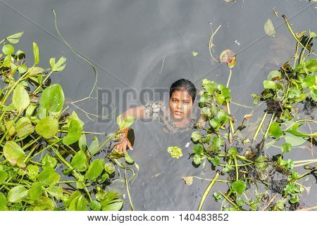 Children Taking Bath