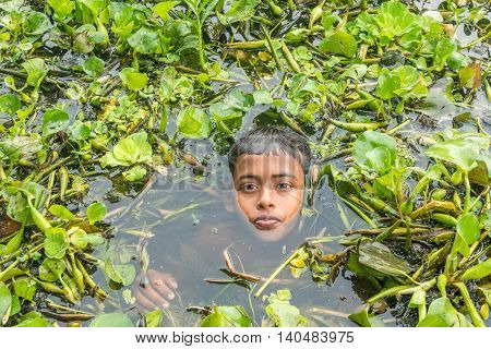 Children Taking Bath