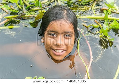 Children Taking Bath
