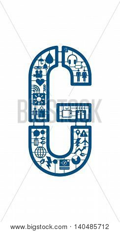 Assemble icon model kit form the font -G