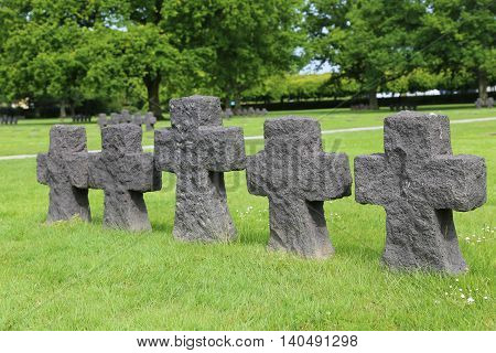 A military cemetery on the Atlantic coast of France