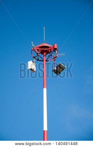 Weather data collector. Pillars of the weather forecast. Science measurement. Weather polar.