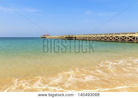 Natai bridge at Natai beach Phangnga Thailand