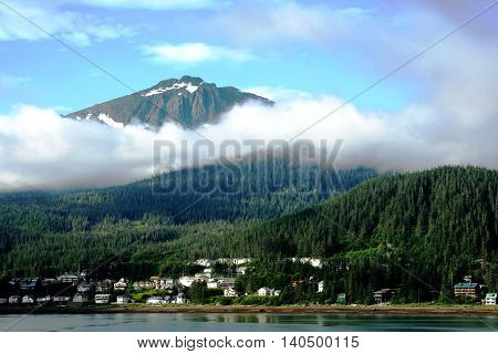 The view of Ketchikan Alaska's mountains as we were leaving on our ship