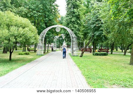 Square named Gromyko on Sovetskaya Street in city Gomel
