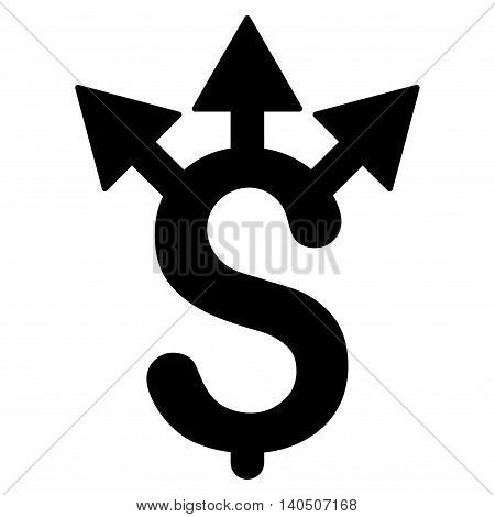 Expences icon. Vector style is flat iconic symbol with rounded angles, black color, white background.
