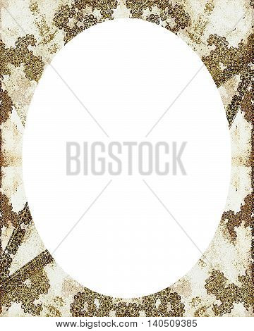 Circle White Frame Background With Decorated Borders