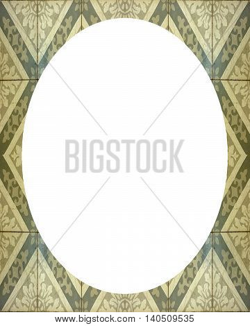 Circle White Frame Background With Decorated Borders