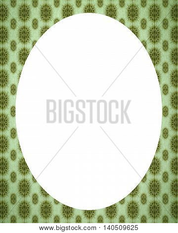 Circle White Frame Background With Decorated Borders