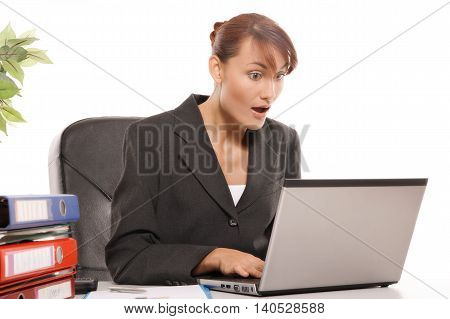 Young Woman Is Shocked By What She Sees On The Monitor