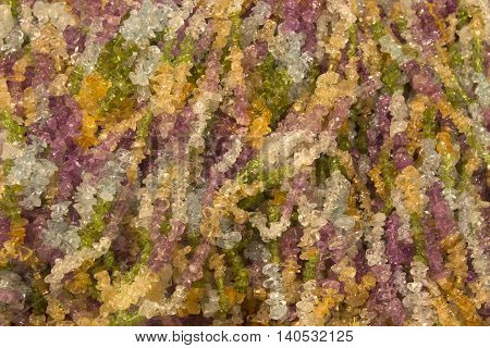 This is a photograph of Gemstone necklaces background