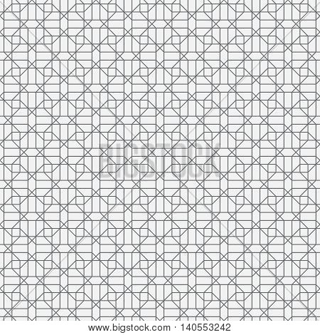 Seamless pattern. Abstract geometrical background. Original linear texture with repeating thin broken lines polygons difficult polygonal shapes rhombuses triangle. Random chaotic ornament
