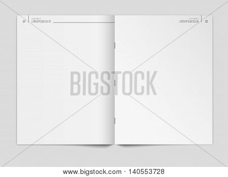 Blank newspaper template on gray background. Vector illustration. EPS10.