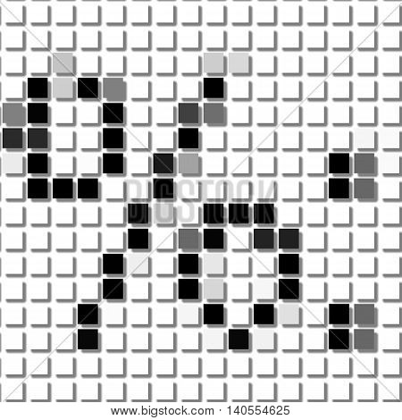 Percentage, Duble Dot. Simple Geometric Pattern Of Black Squares In Percentage, Duble Dot.