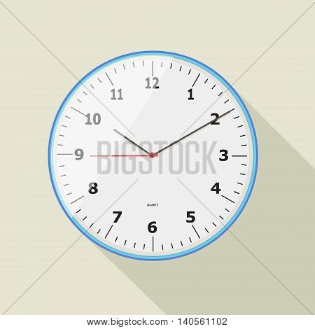 Clock Flat Icon Vector Illustration