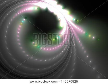 Abstract beautiful pink and white sparkling fractal