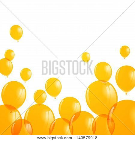 Vector Illustration of a Festive Background with Colorful Balloons