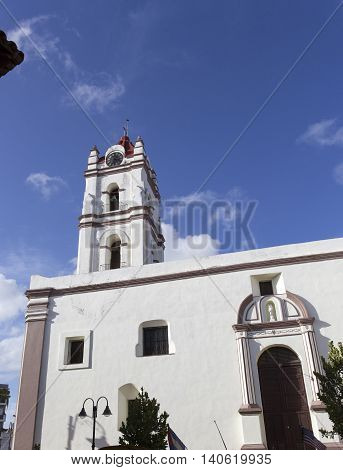Street View Of Church In Holguin, Cuba