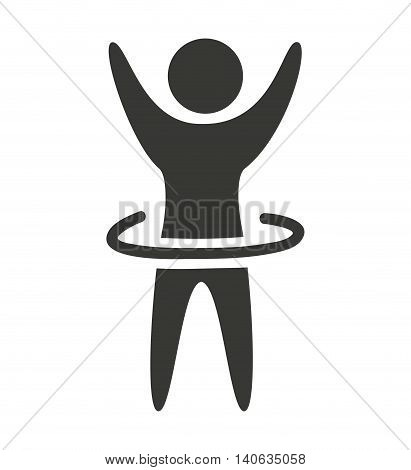 human figure silhoeutte lifestyle sport gym vector isolated graphic