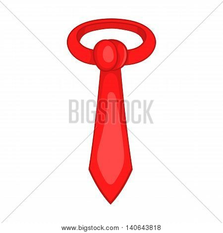 Tie icon in cartoon style isolated on white background. Accessory symbol