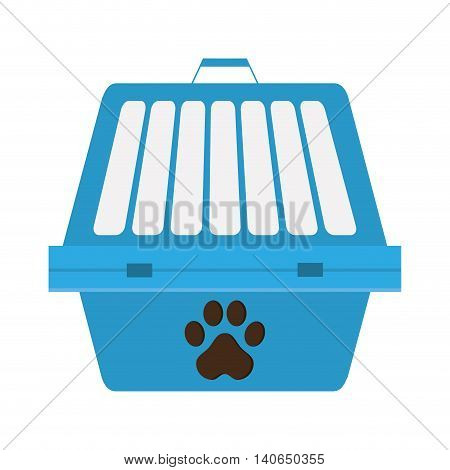 flat design pet first aid kit icon vector illustration
