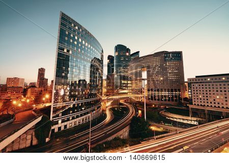 PARIS, FRANCE - MAY 13: Contemporary architecture in la Defense business district on May 13, 2015 in Paris. With the population of 2M, Paris is the capital and most-populous city of France.