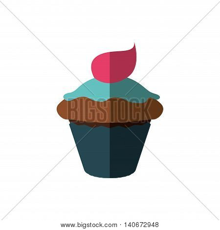 Bakery concept represented by muffing cupcake icon. Isolated and flat illustration