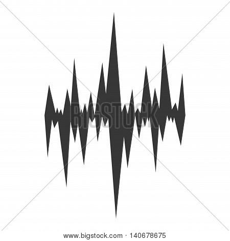 flat design music soundwave icon vector illustration