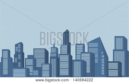 Silhouette of scenery building collection stock vector