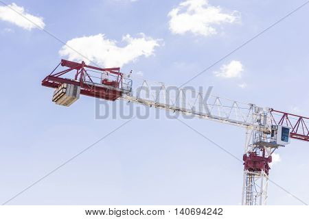 Meriton Crane Fixed Under Blue Sky With White Clouds