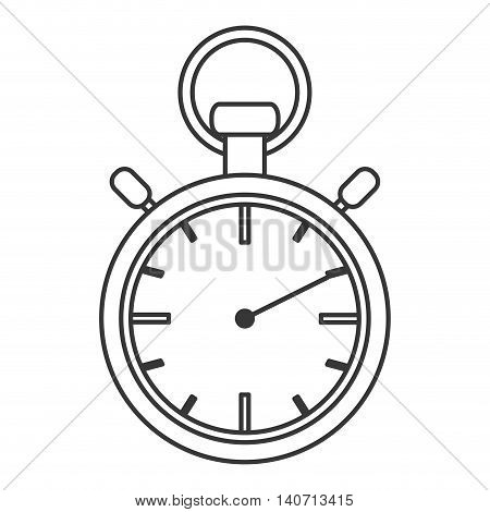flat design analog chronometer icon vector illustration