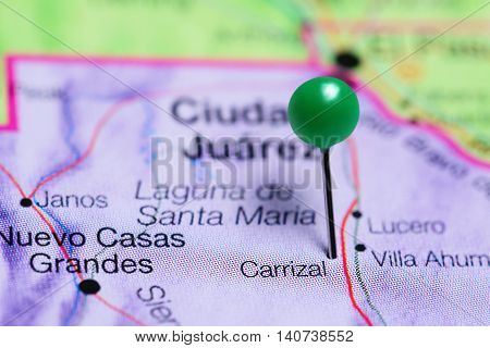 Carrizal pinned on a map of Mexico